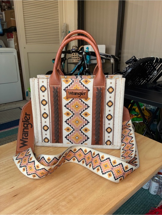 Wrangler Handbags - ⁠Wrangler Aztec Canvas Crossbody Tote Bag Western Southwestern Boho⁠